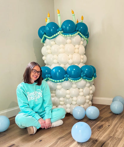 2 Tier Balloon Cake
