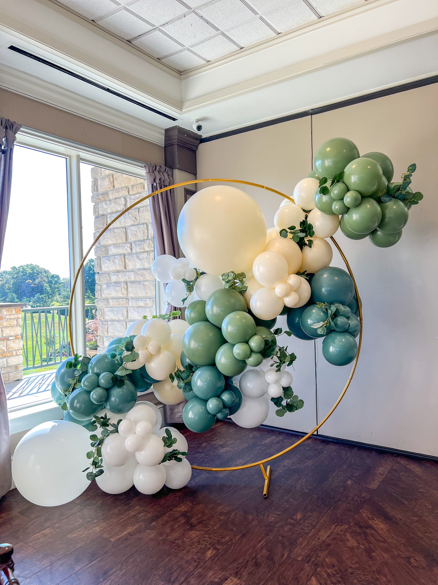 Sage Green Deep Evergreen Ivory Lace White Bridal Shower Baby Adventure Awaits Professional Balloon Garland Arch Kit - Balloons And Accessories From A Pro Artist