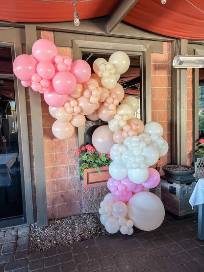 Baby Pink Blush Ivory Lace Boho Bridal Shower Professional Balloon Garland Arch Kit - Balloons And Accessories From A Pro Artist