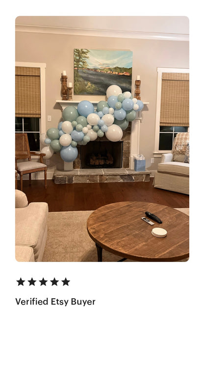 Mint Green Pastel Blue White Hole In ONE Birthday Christening Baby Shower Professional Balloon Garland Arch Kit - Balloons And Accessories From A Pro Artist