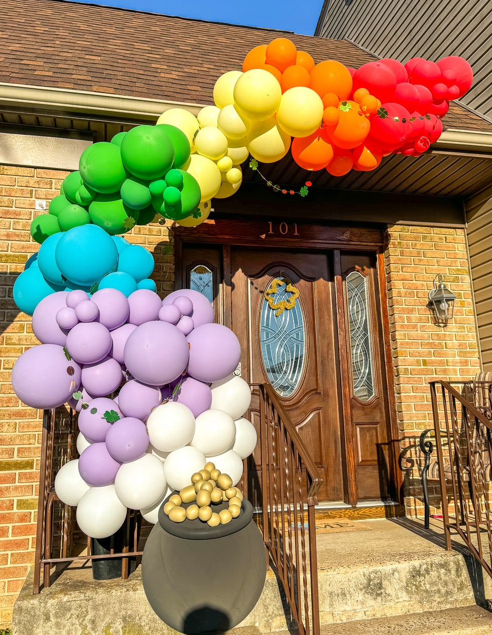 Red Orange Pastel Yellow Green Turquoise Lavendar Over The Rainbow St. Patricks Pattys Day Pride Professional Balloon Garland Arch Kit - Balloons And Accessories From A Pro Artist