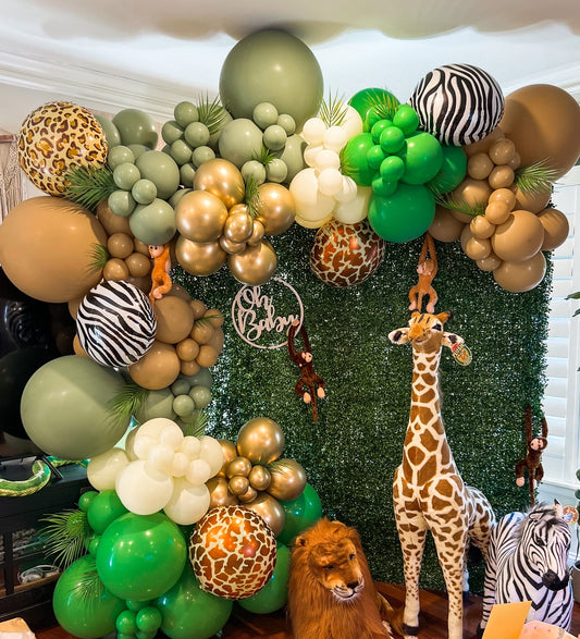 Sage Green Ivory Tan Green Gold Safari Wild One Professional Balloon Garland Arch Kit - Balloons And Accessories From A Pro Artist - Baby Bridal Shower First Birthday