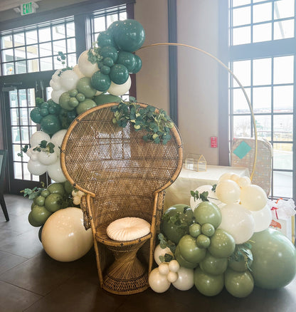 Sage Green Deep Evergreen Ivory Lace White Bridal Shower Baby Adventure Awaits Professional Balloon Garland Arch Kit - Balloons And Accessories From A Pro Artist