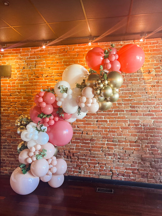 Dusty Rose Rosewood Mauve Blush Chrome Gold White Professional Balloon Garland Arch Kit - Balloons And Accessories From A Pro Artist- Bridal Baby Shower Popular