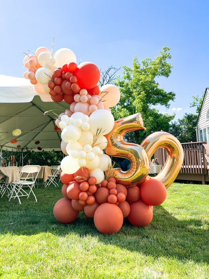 Burnt Orange Blush Ivory Lace Fall Friendsgiving Bridal Baby Shower Professional Balloon Garland Arch Kit - Balloons And Accessories From A Pro Artist