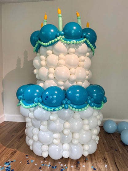 2 Tier Balloon Cake